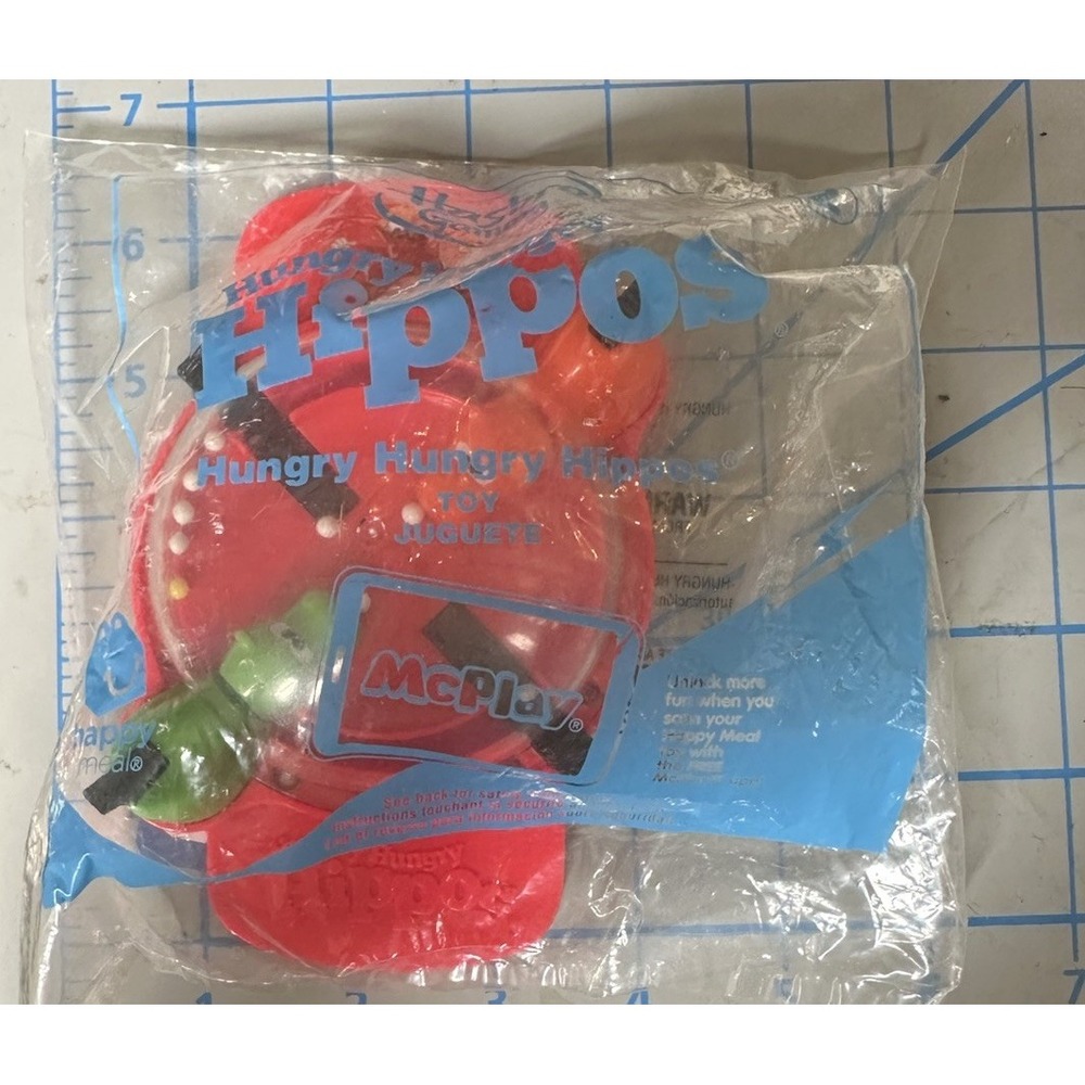 Hungry Hungry Hippos Board Game Mcdonald's Happy Meal Toys New Sealed